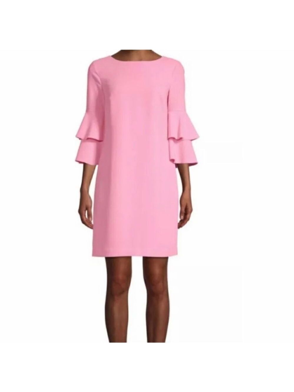 Trina Turk Leona Tiered Ruffle Sleeve Shift Dress